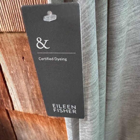 NWT Eileen Fisher Pearl Gray Washable Silk Blend Tunic Tank in Women's X-Large - Picture 4 of 9